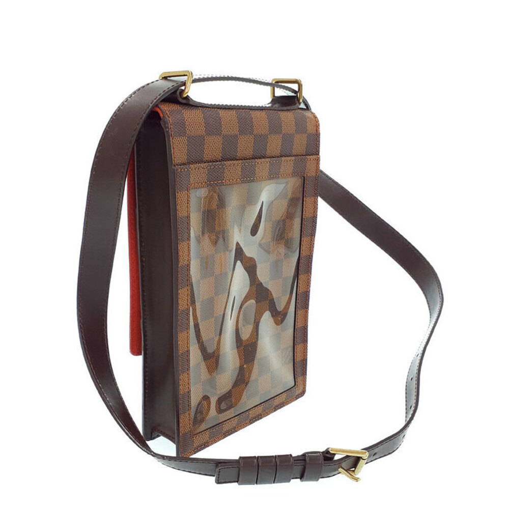 Louis Vuitton Ebene Portobello Bag Shoulder Damier Brown